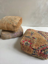 Load image into Gallery viewer, Vintage Wool Floor Cushion | Pinks