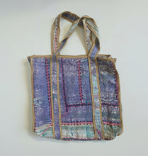 Load image into Gallery viewer, Kantha Tote Bag - Purples