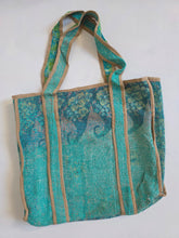 Load image into Gallery viewer, Kantha Tote Bag - Greens