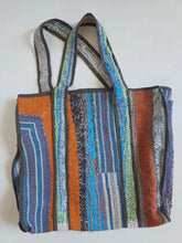 Load image into Gallery viewer, Kantha Tote Bag - Blues