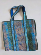 Load image into Gallery viewer, Kantha Tote Bag - Blues
