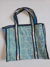 Load image into Gallery viewer, Kantha Tote Bag - Blues