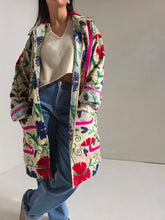 Load image into Gallery viewer, Long Embroidered Quilt Jacket - No. 090