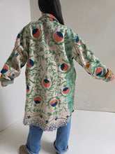 Load image into Gallery viewer, Long Embroidered Quilt Jacket - No. 092