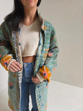 Load image into Gallery viewer, Long Embroidered Quilt Jacket - No. 092