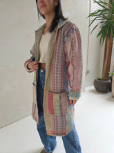 Load image into Gallery viewer, Long Kantha Quilt Jacket - No. 078