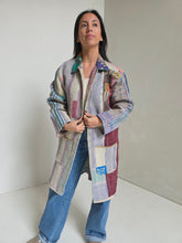 Load image into Gallery viewer, Long Kantha Quilt Jacket - No. 086