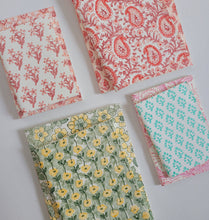 Load image into Gallery viewer, Upcycled Cotton Block Printed Notebook - Set of 2