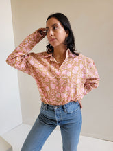 Load image into Gallery viewer, Good Boyfriend Shirt - Floral Clay + Neon Pink