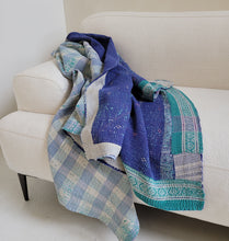 Load image into Gallery viewer, Kantha Quilt No. 086