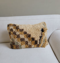 Load image into Gallery viewer, Vintage Wool Pillow - Checkered Neutral