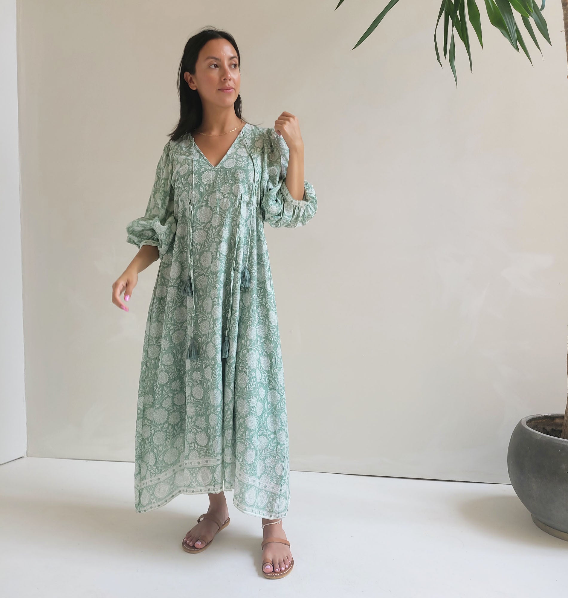 Indra Block Printed Dress  Minda Living