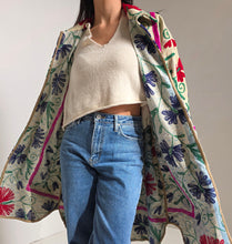 Load image into Gallery viewer, Long Embroidered Quilt Jacket - No. 090