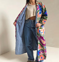 Load image into Gallery viewer, Long Embroidered Quilt Jacket - No. 094