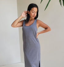 Load image into Gallery viewer, Organic Cotton Softspun Tank Midi Dress - Grey