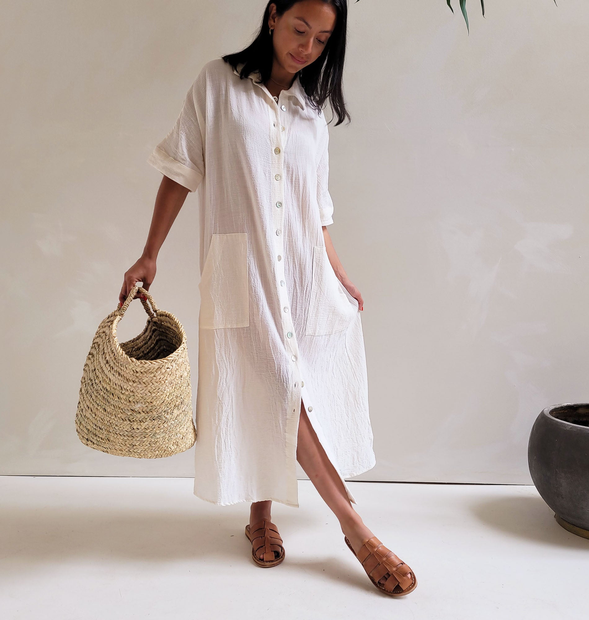 organic cotton shirt dress Sile Unbutton it over a Color:SMOKY-BLUE Formals for Kids ZAPAKA Women Strapless Boho