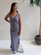 Load image into Gallery viewer, Organic Cotton Softspun Tank Midi Dress - Grey