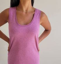 Load image into Gallery viewer, Organic Cotton Softspun Tank Midi Dress - Rose