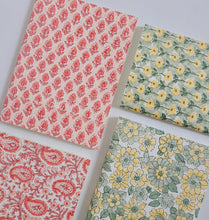Load image into Gallery viewer, Upcycled Cotton Block Printed Notebook - Set of 2