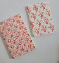 Load image into Gallery viewer, Upcycled Cotton Block Printed Notebook - Set of 2
