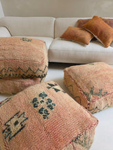 Load image into Gallery viewer, Vintage Wool Floor Cushion | Pinks