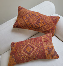 Load image into Gallery viewer, Vintage Wool Kilim Pillow - Magenta