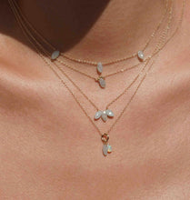 Load image into Gallery viewer, Aquamarine + Opal Jamine Necklace