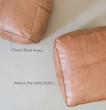 Load image into Gallery viewer, Square Leather Ottoman