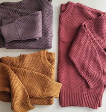 Load image into Gallery viewer, Honeycomb Knit Crew Sweater