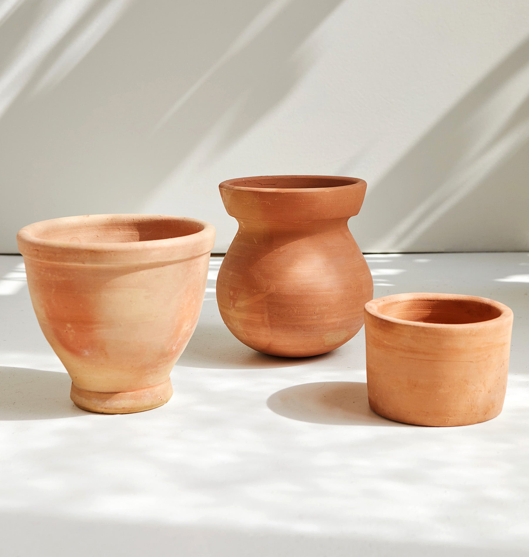 handmade clay pots for plants Cylinder Terracotta Clay Pot