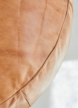 Load image into Gallery viewer, Round Leather Ottoman Pouf