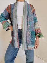 Load image into Gallery viewer, Kantha Quilt Jacket - No. 058
