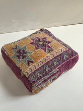Load image into Gallery viewer, Vintage Wool Floor Cushion | Purples
