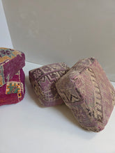 Load image into Gallery viewer, Vintage Wool Floor Cushion | Purples
