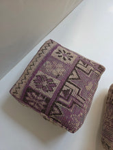 Load image into Gallery viewer, Vintage Wool Floor Cushion | Purples
