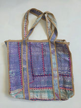 Load image into Gallery viewer, Kantha Tote Bag - Purples
