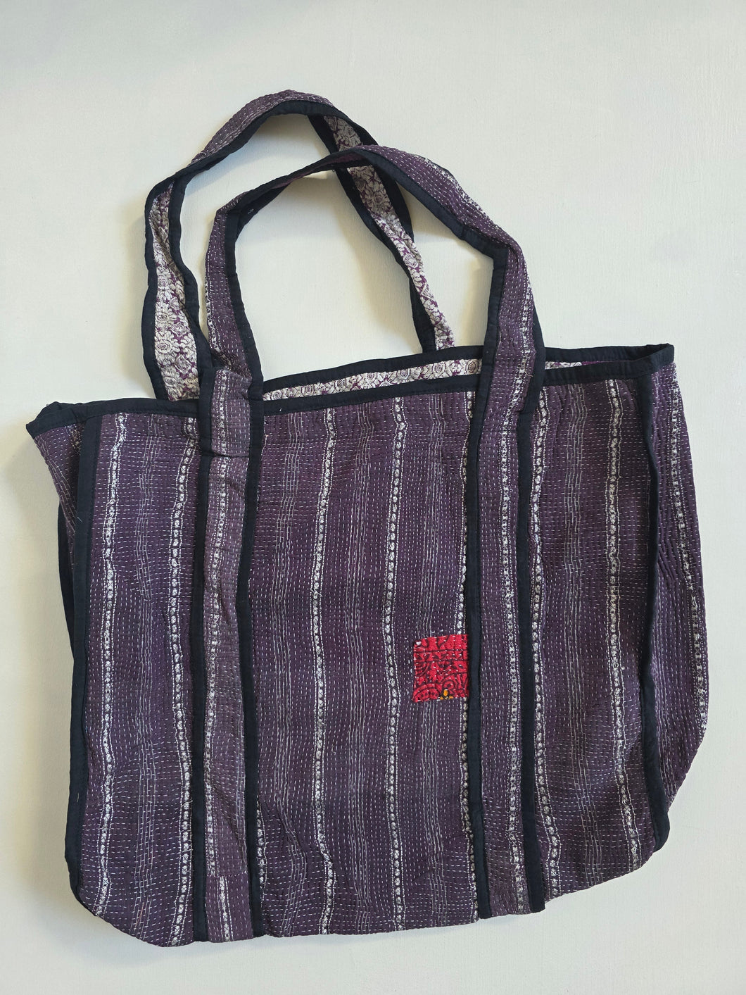 Kantha Tote Bag - Purples