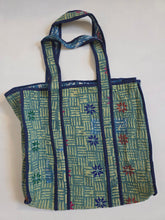 Load image into Gallery viewer, Kantha Tote Bag - Greens
