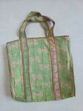 Load image into Gallery viewer, Kantha Tote Bag - Greens
