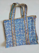 Load image into Gallery viewer, Kantha Tote Bag - Indigo Print
