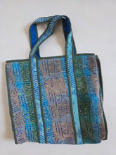 Load image into Gallery viewer, Kantha Tote Bag - Blues
