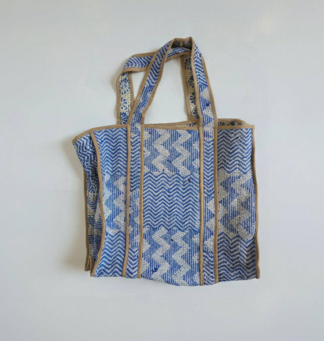 Kantha Tote Bag - Blues