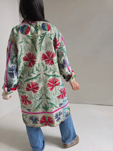 Load image into Gallery viewer, Long Embroidered Quilt Jacket - No. 090
