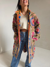 Load image into Gallery viewer, Long Embroidered Quilt Jacket - No. 091
