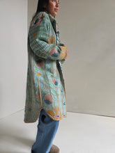 Load image into Gallery viewer, Long Embroidered Quilt Jacket - No. 092
