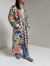 Load image into Gallery viewer, Long Embroidered Quilt Jacket - No. 093
