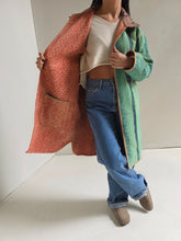 Load image into Gallery viewer, Long Kantha Quilt Jacket - No. 074
