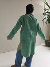 Load image into Gallery viewer, Long Kantha Quilt Jacket - No. 074
