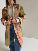 Load image into Gallery viewer, Long Kantha Quilt Jacket - No. 076
