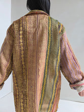 Load image into Gallery viewer, Long Kantha Quilt Jacket - No. 076
